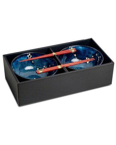 EDO Udon Bowl Set HANNA BLUE 17cm