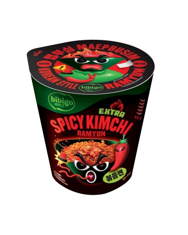 BIBIGO Extra Spicy Kimchi Ramyun Cup 98gr