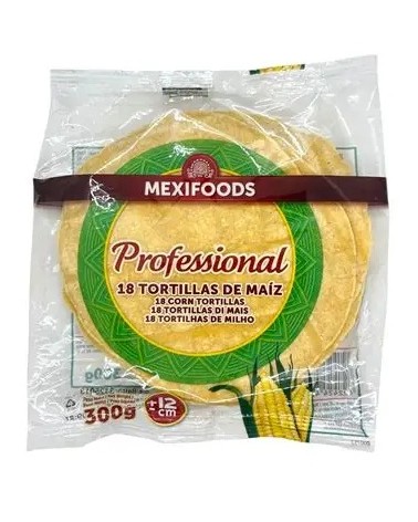 Tortilla de maíz amarillo Mexi Foods 12cm 18uds