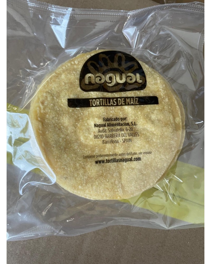Tortilla de maíz amarillo Nagual 10cm 30uds