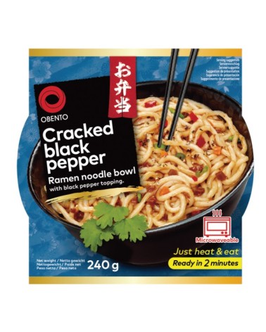 Obento Ramen Noodle Bowl Cracked Black Pepper 240gr