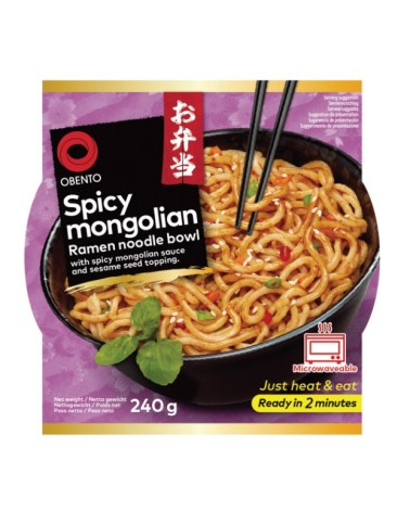 Obento Ramen Noodle Bowl Spicy Mongolian 240gr