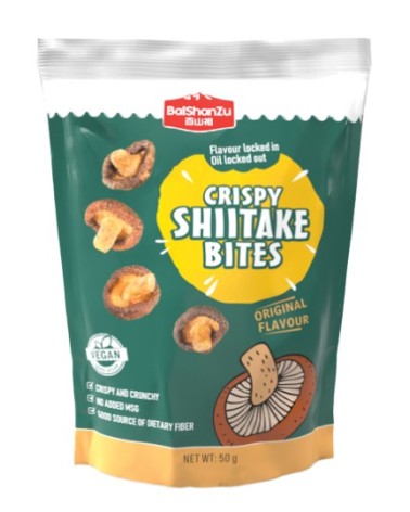 Bai Shan Zu Crispy Shiitake Bites Original Flavour 50gr