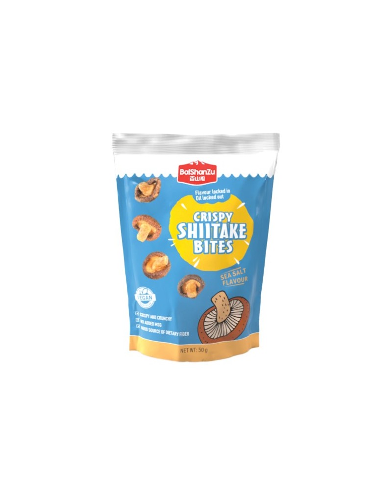 Bai Shan Zu Crispy Shiitake Bites Sea Salt Flavour 50gr