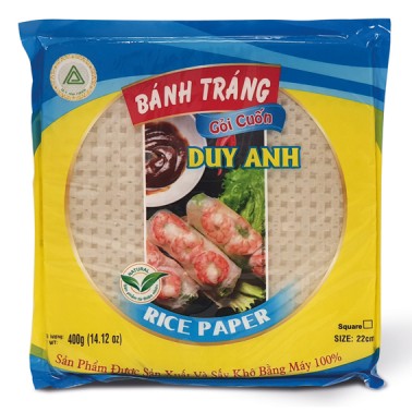 Papel de Arroz Cuadrado 22cm Duy-Anh 400gr