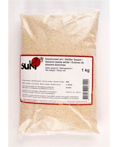 Sésamo blanco sin tostar 1Kg Suki