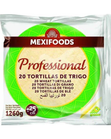 Tortilla de trigo Mexifoods 20cm 20uds