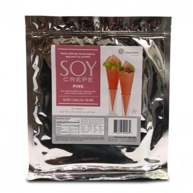 Hojas de soja para maki 20 hojas color rosa