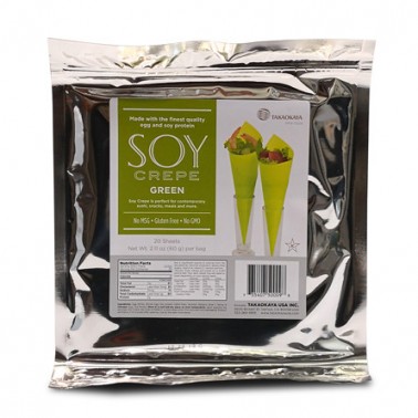 Hojas de soja para maki 20 hojas color verde