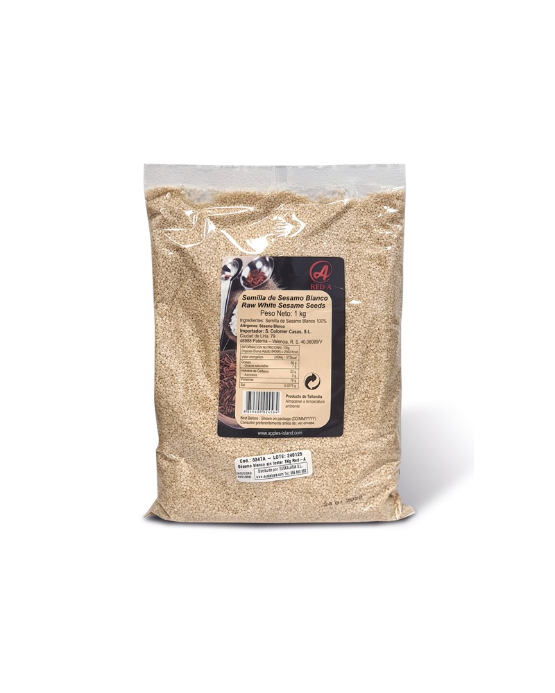 Sésamo blanco sin tostar 1Kg Red-A