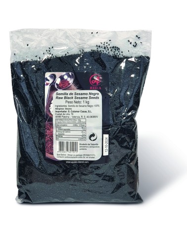 Sésamo negro sin tostar 1Kg Red-A