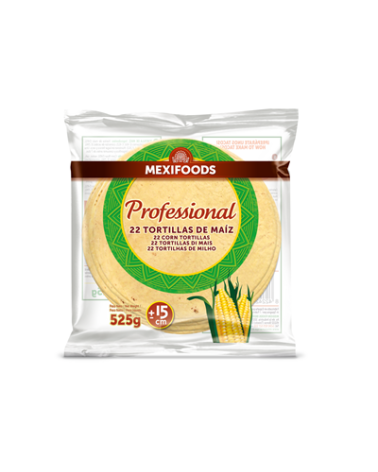 Tortilla de maíz amarillo Mexi Foods 15cm 22uds