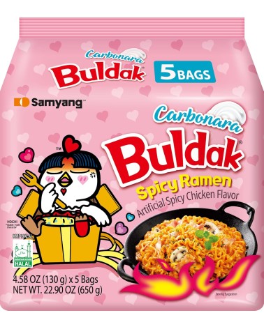 Sam Yang Instant Hot Chicken Carbonara 5x130gr